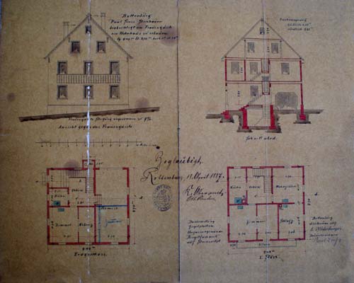 Bild 1-Bauplan 1887 Paul Siess