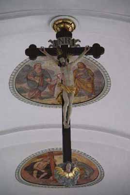 Wallfahrtskirche Weggental 
Deckenkreuz