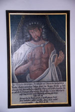 Wandbild Schmerzensmann stifter Arzt Johann Wittel