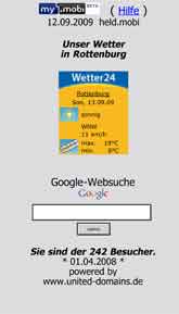 Internetseite Held.mobi